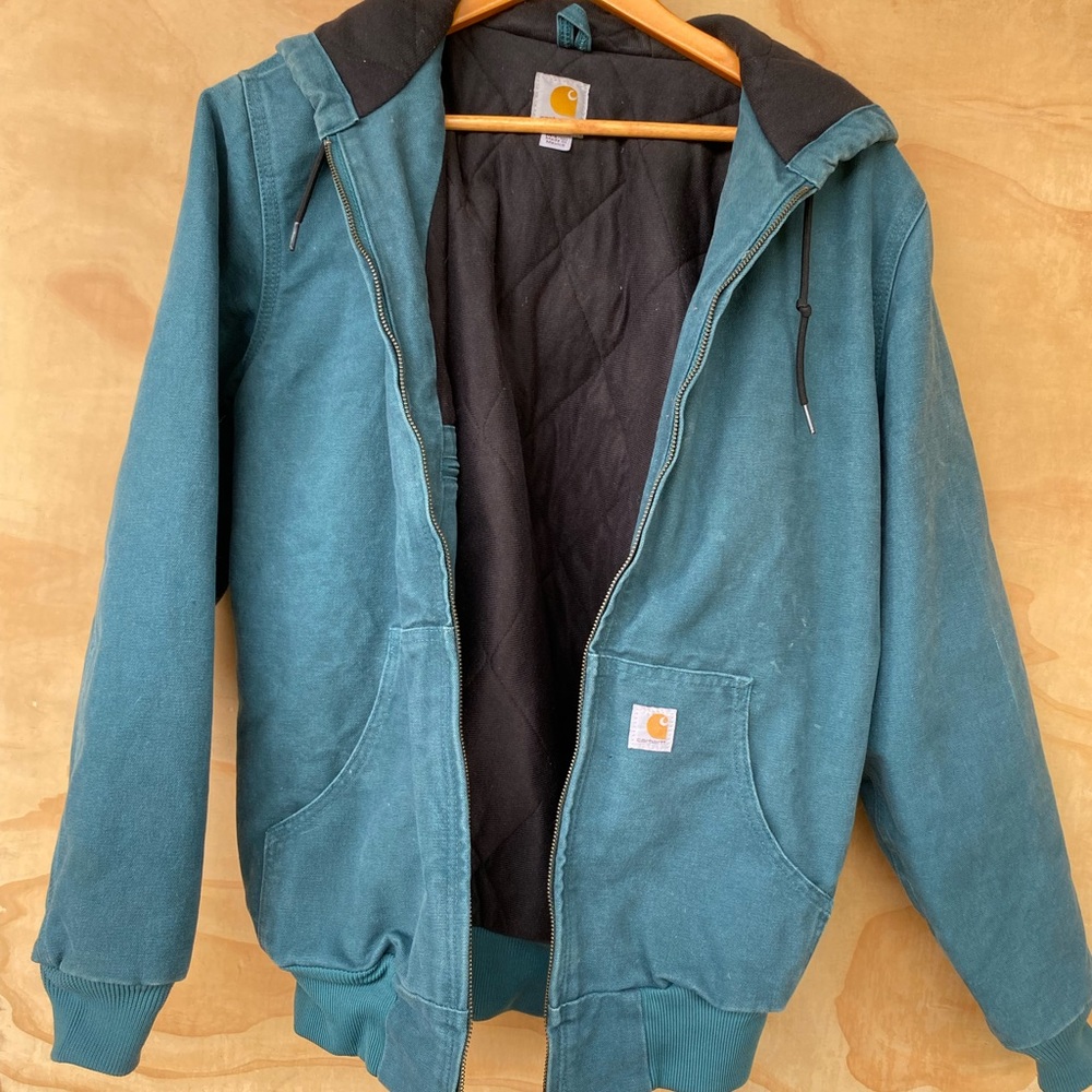 RARE Vintage Women’s Carhartt Work Jacket - teal color! Size M